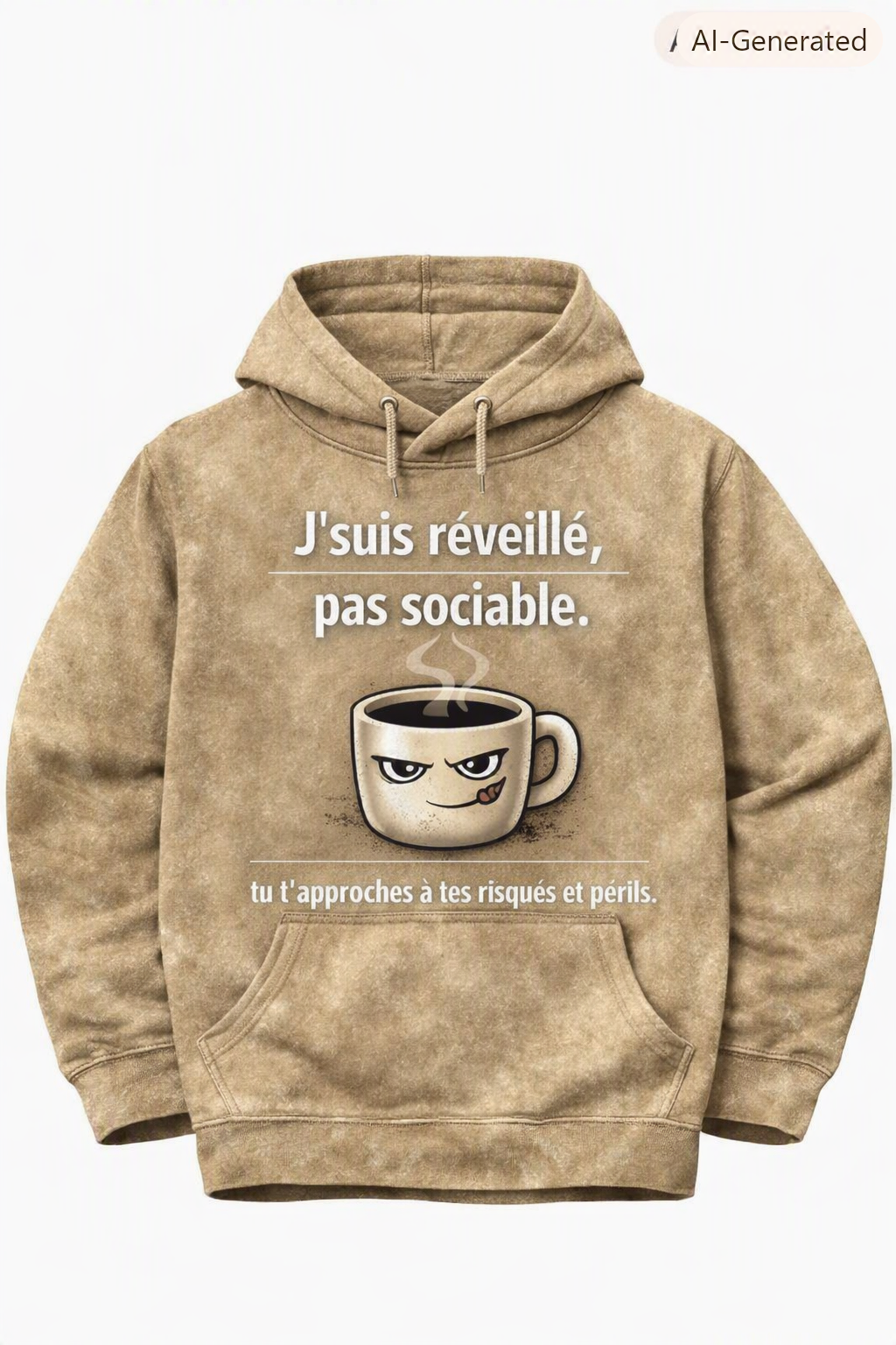 J'suis réveillé, pas sociable – Hoodie