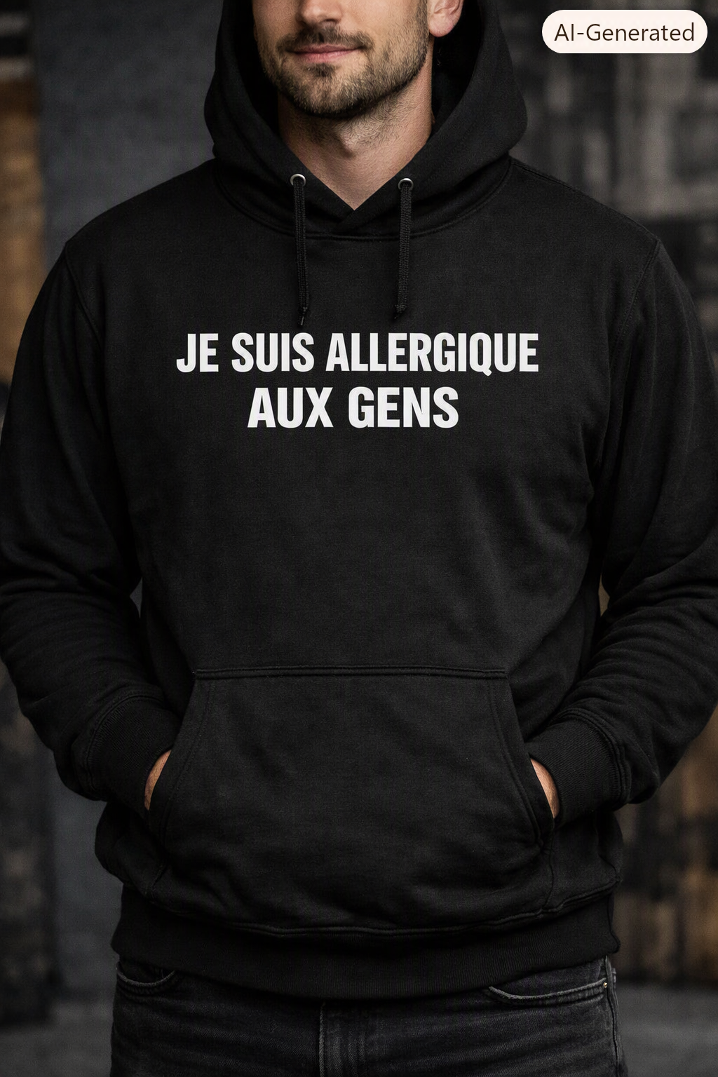 JE SUIS ALLERGIQUE AUX GENS – Hoodie
