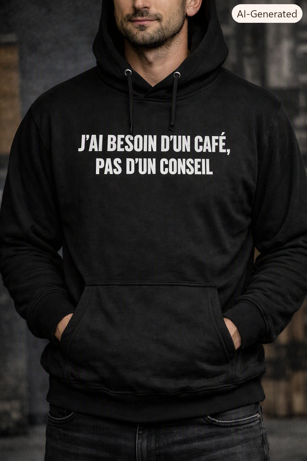 J'AI BESOIN D'UN CAFÉ PAS D'UN CONSEIL – Hoodie