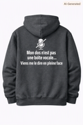 Hoodie gris — Mon dos n'est pas une boîte vocale