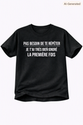 T-shirt noir — Pas besoin de te répéter…