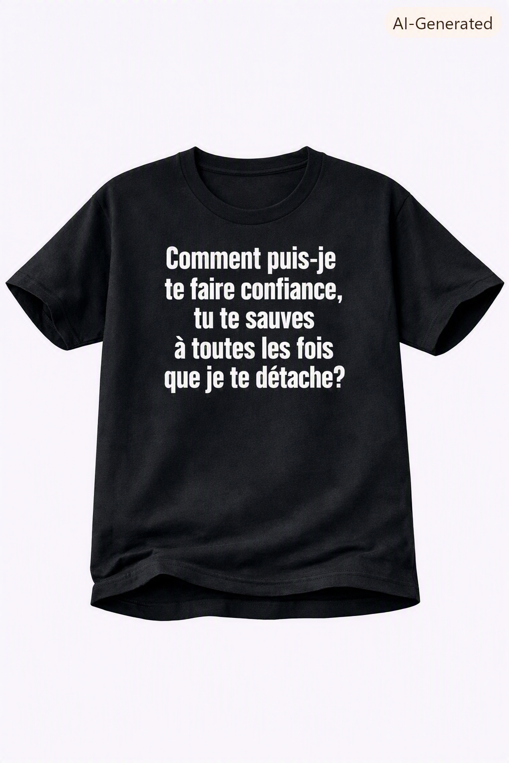T-shirt noir — Comment puis-je te faire confiance…