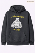 Hoodie gris — J'ai un corps de Dieu
