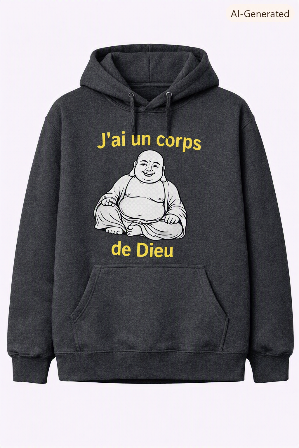 Hoodie gris — J'ai un corps de Dieu