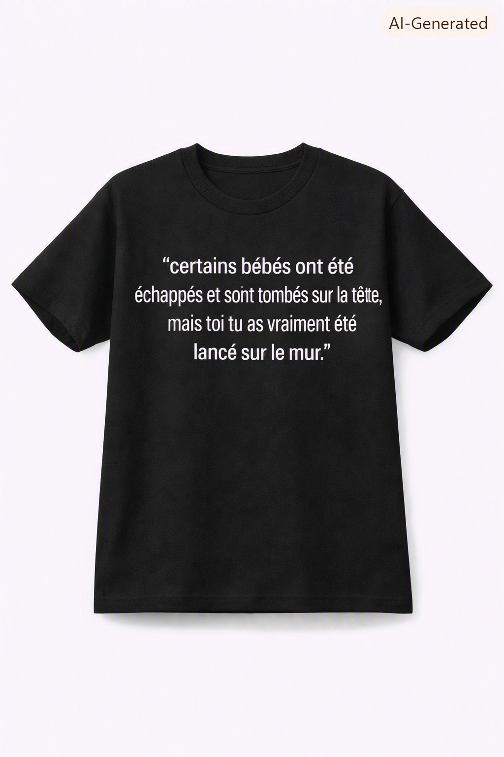 T-shirt noir — Certains bébés ont été échappés…