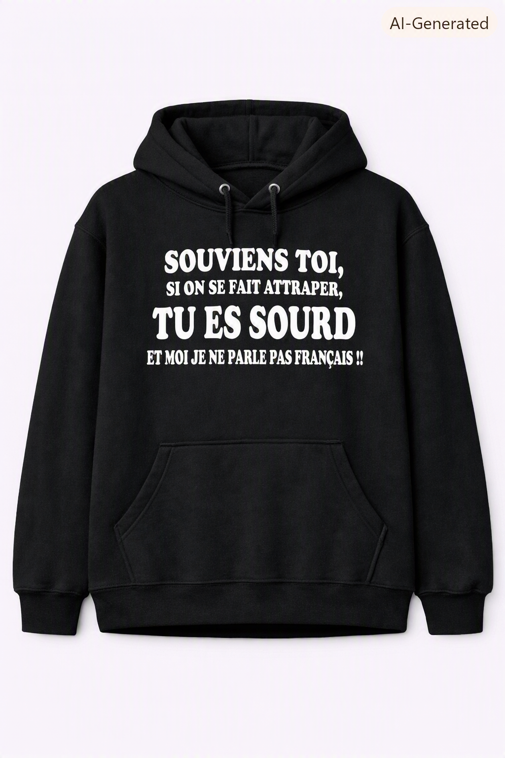 Hoodie noir — Souviens-toi, si on se fait attraper…