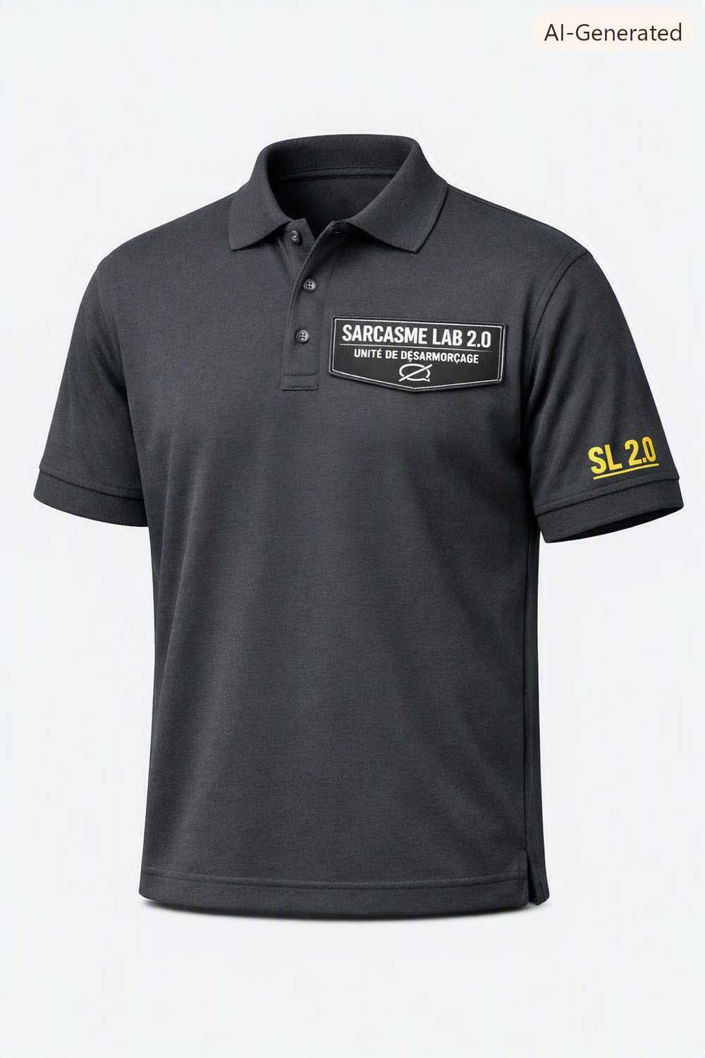 Polo Gris — Sarcasme Lab 2.0